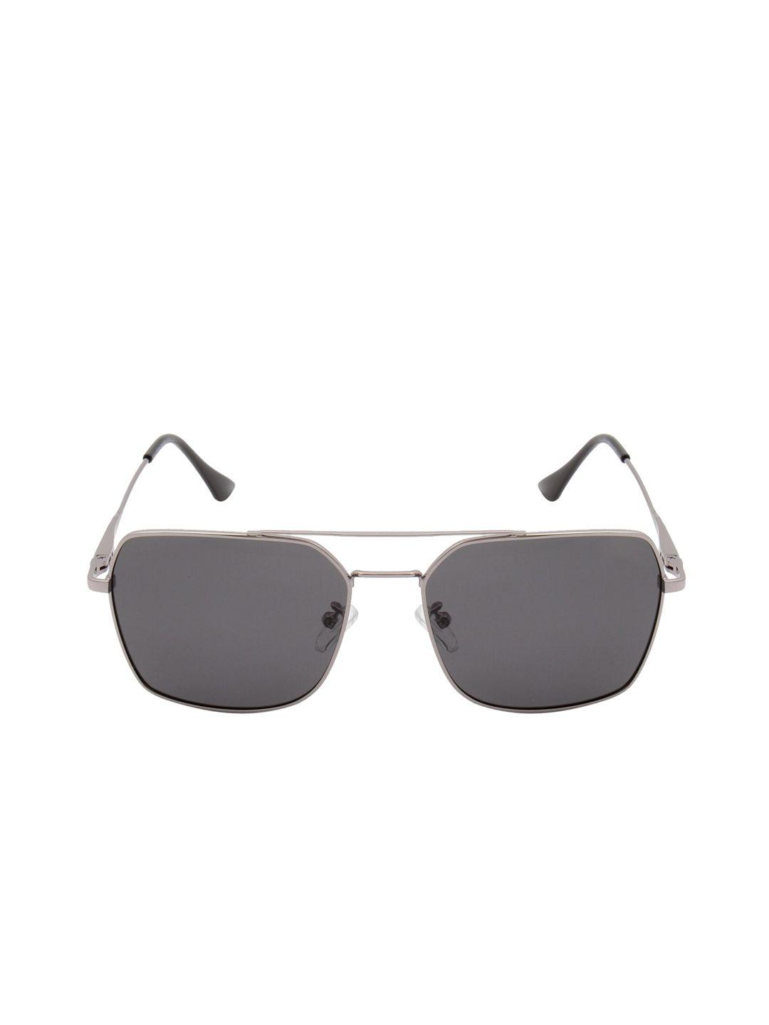 gold berg unisex grey lens & gunmetal square sunglasses with uv protected lens gb-1042_c2