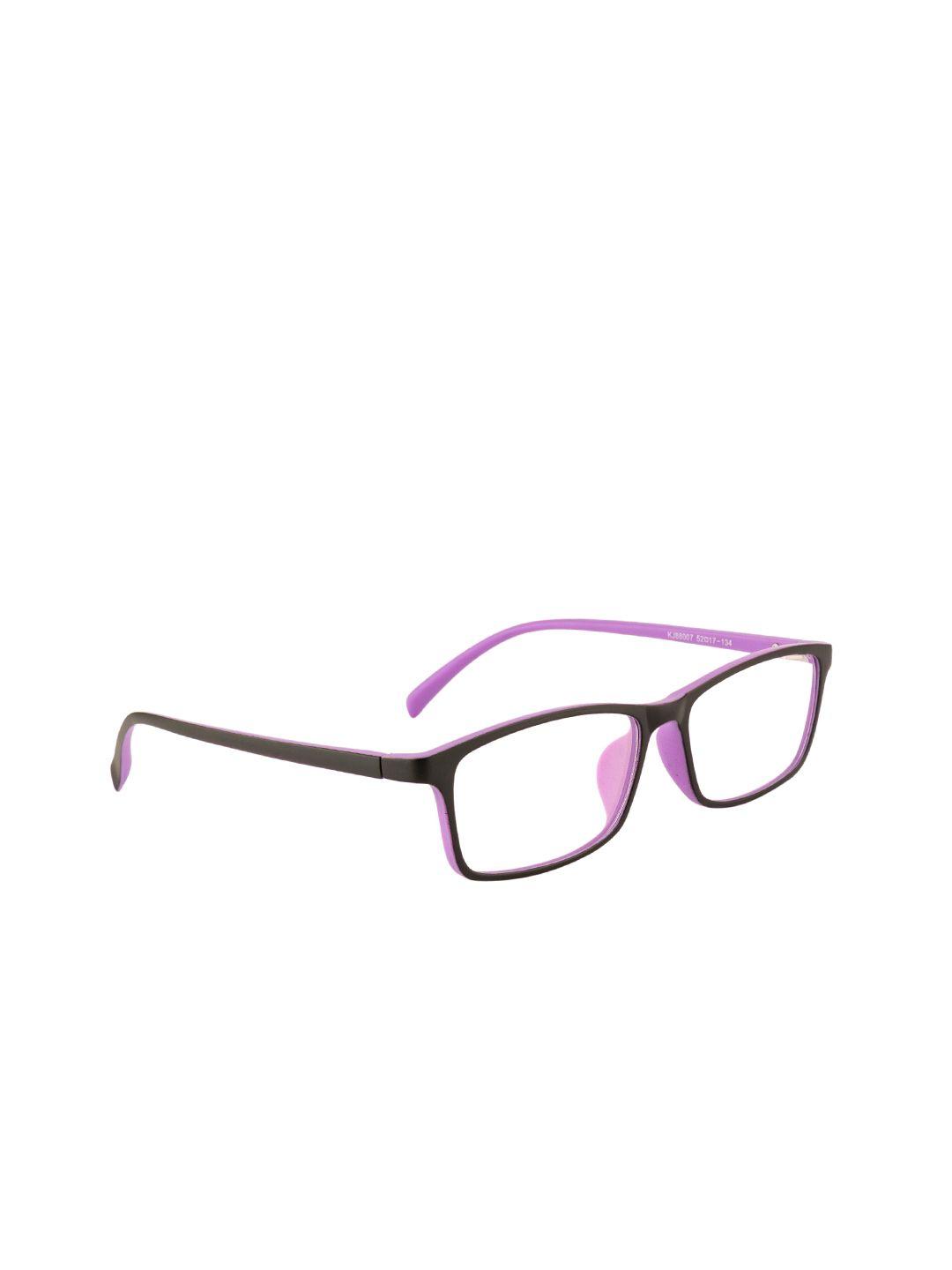 gold berg unisex purple & black full rim wayfarer frames eyeglasses