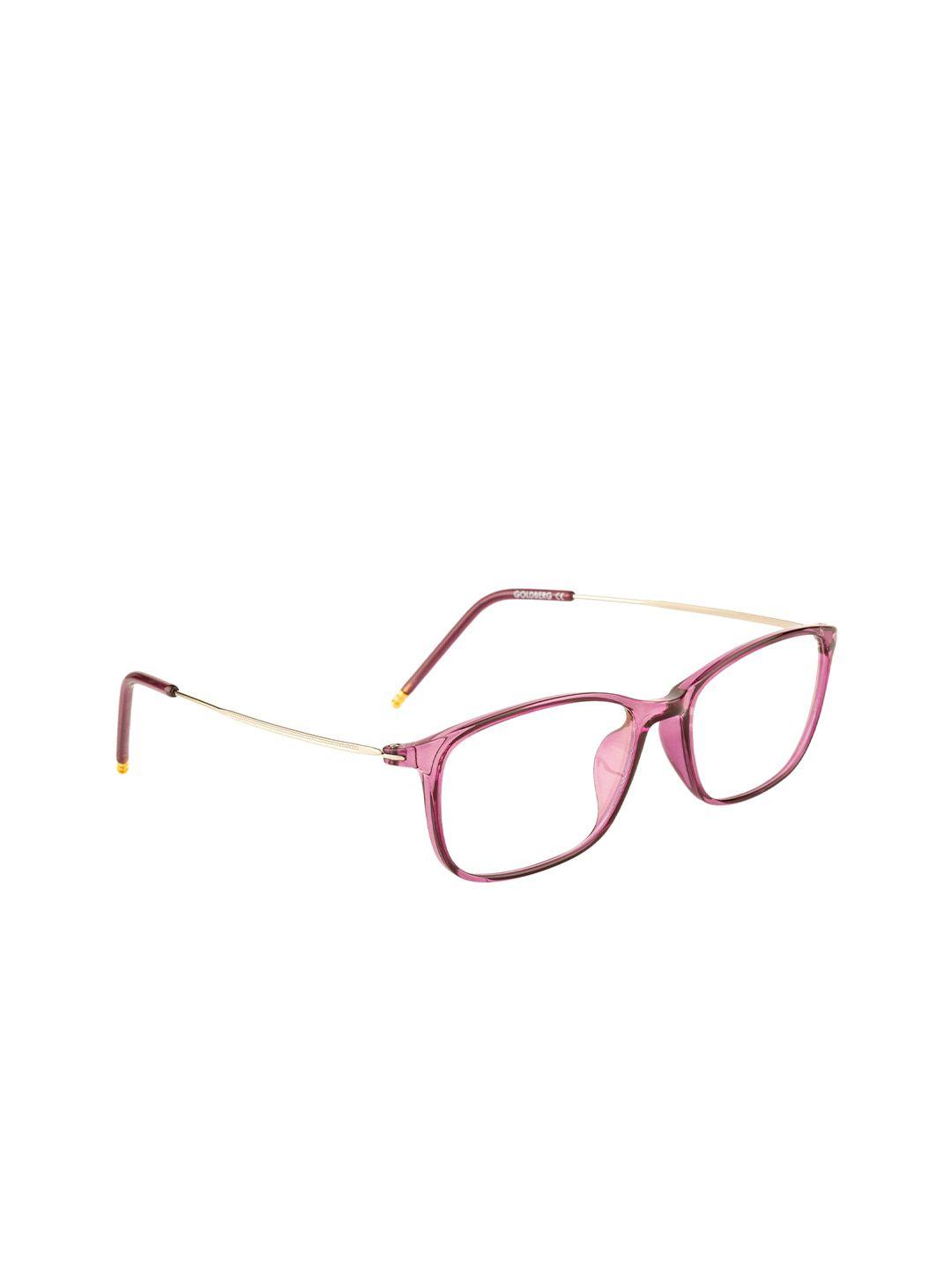 gold berg unisex purple full rim wayfarer frames eyeglasses