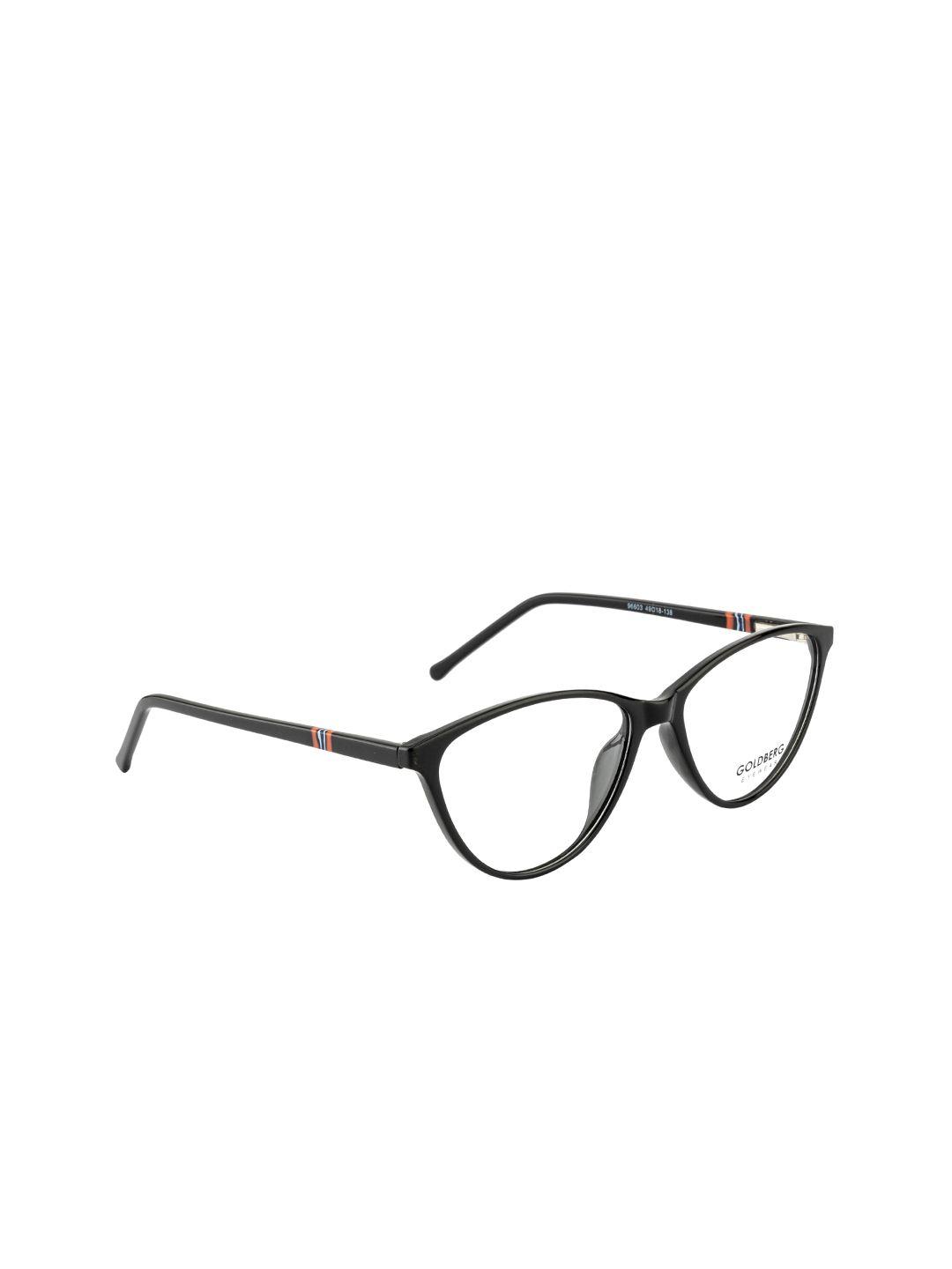 gold berg women black & red full rim cateye frames - gb-96601_blk-black