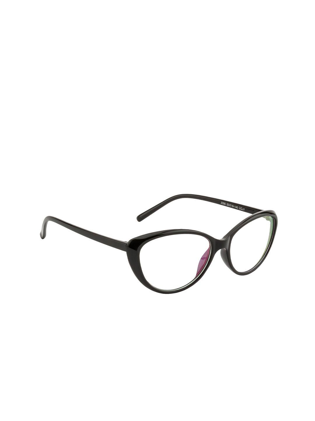 gold berg women black & white full rim cateye frames