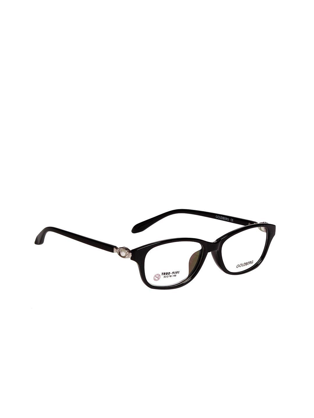 gold berg women black full rim rectangle frames