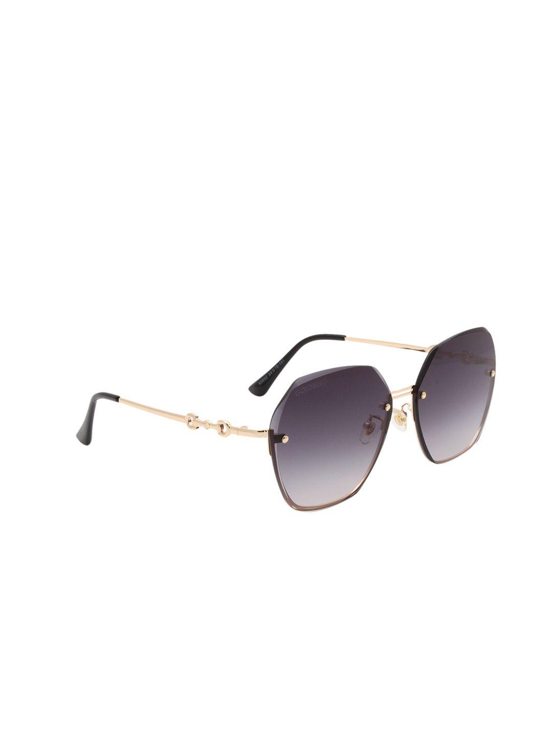 gold berg women grey lens & gold-toned sunglasses with uv protected lens gb-50852_gld-gry