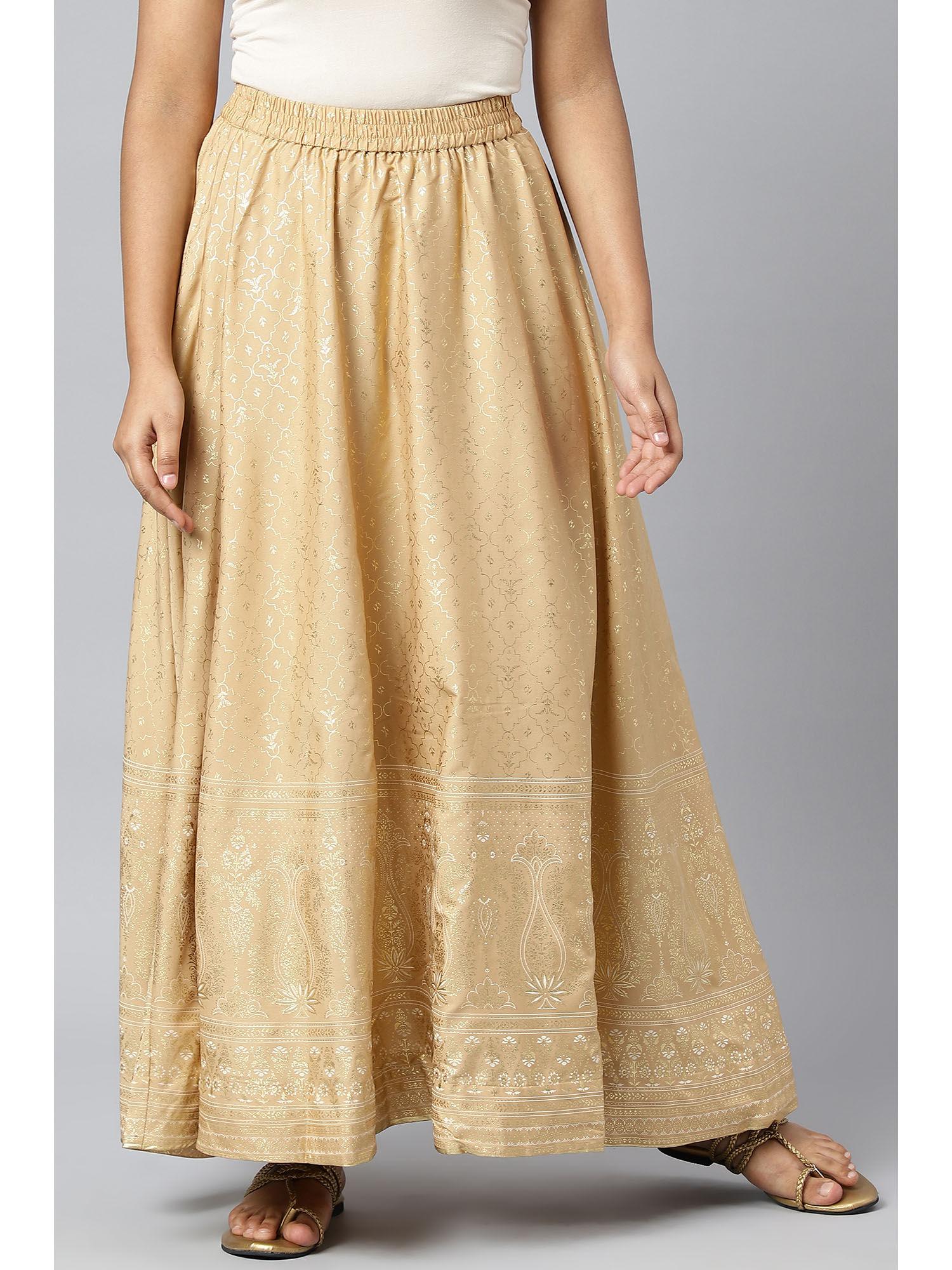 gold circular skirt