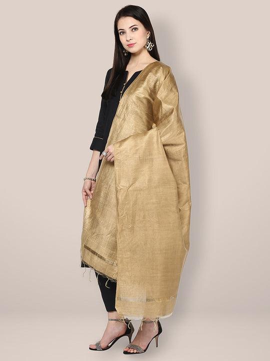 gold cotton silk dupatta