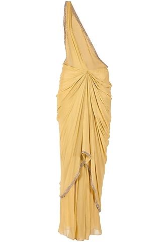 gold dust draped sari