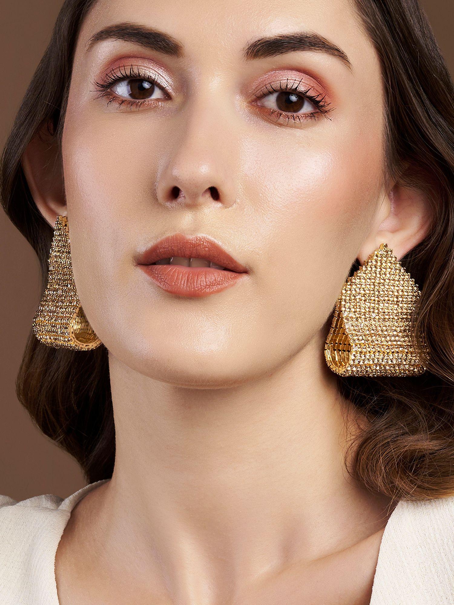 gold eiffiel drop & dangler earrings