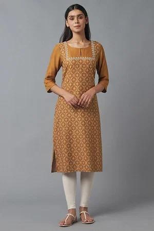 gold embroidered kurta