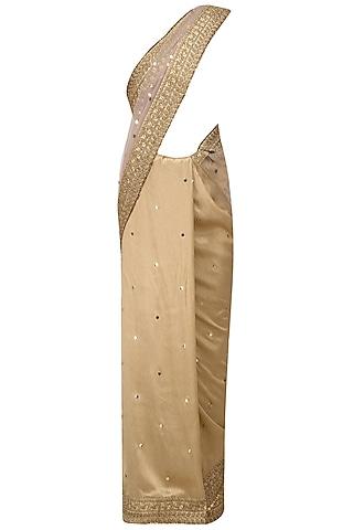 gold embroidered saree