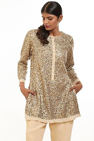 gold hand embroidered tunic