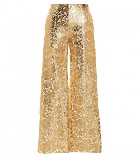gold heavy lace trousers
