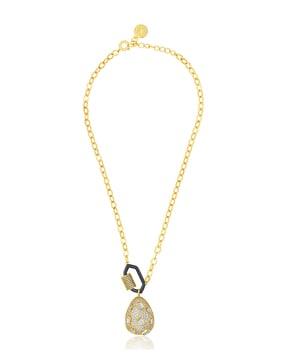 gold-pated stan baroque locket necklace