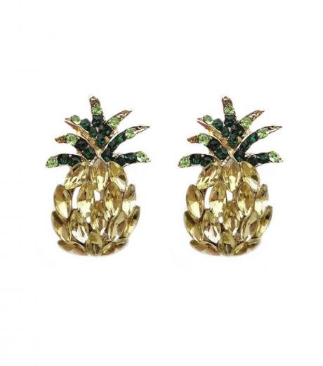 gold pineapple earrings