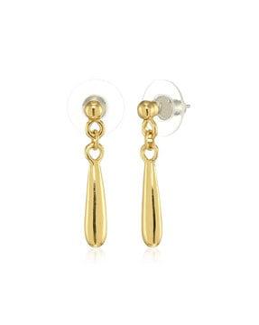 gold-plated ballet drop earrings