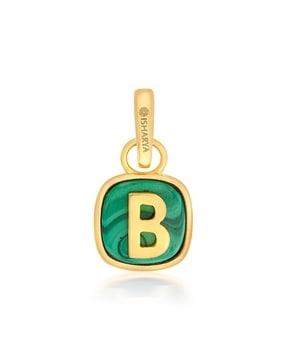 gold-plated charm-b pendant