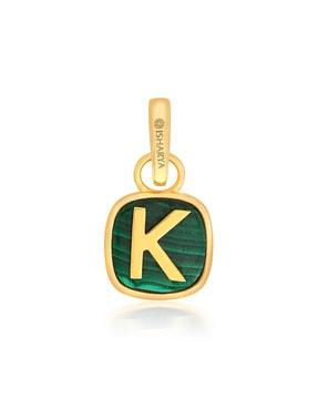 gold-plated charm-k pendant