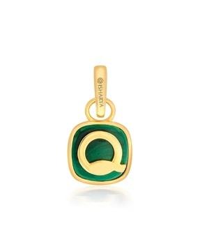 gold-plated charm-q pendant