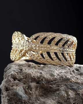 gold-plated cuff bangle