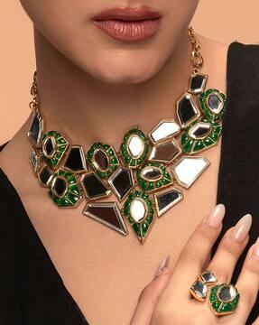gold-plated fiesta statement necklace