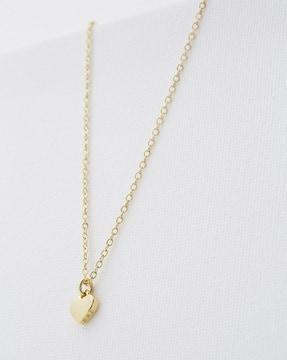gold-plated heart pendant necklace