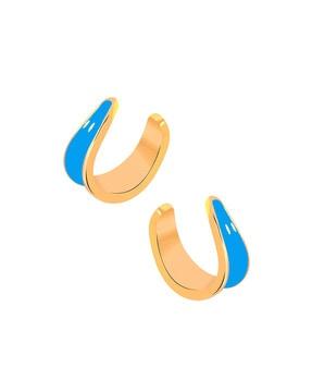gold-plated hoop  earrings
