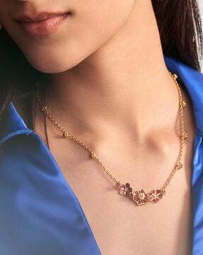 gold-plated kundan-studded necklace