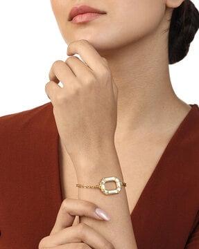 gold-plated lumen chain link bracelet