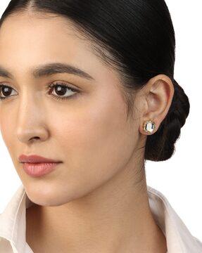 gold-plated lumen stud earrings