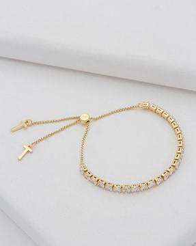 gold-plated stone-studded bracelet