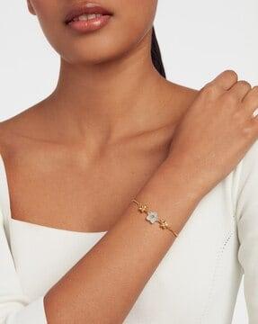 gold-plated wildflower wileia chain link bracelet