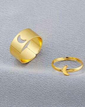 gold-plated adjustable couple rings