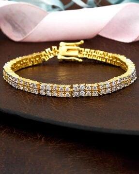 gold-plated american diamond bracelet
