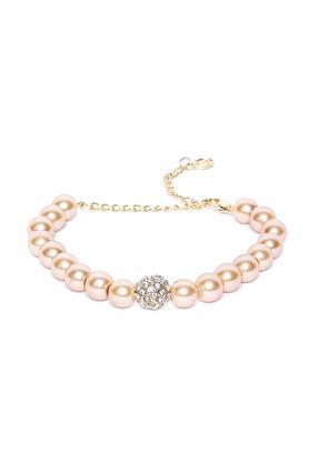 gold plated attractive pearl bracelet