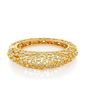 gold-plated aura oval hinge bangle