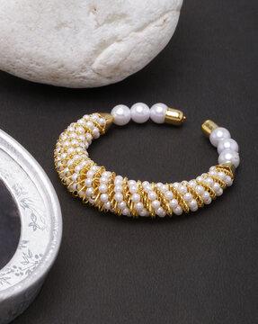 gold-plated beaded bracelet