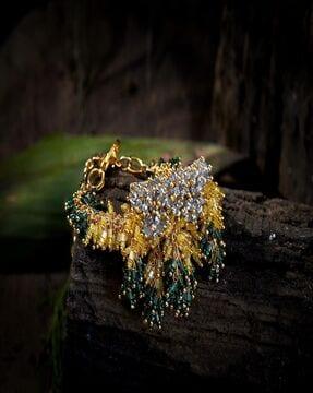 gold-plated beaded bracelet