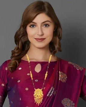 gold-plated beaded filigree mangalsutra