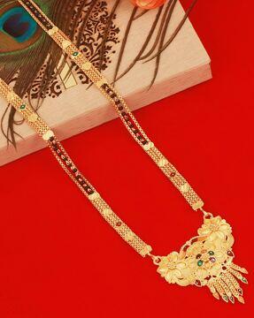 gold-plated beaded mangalsutra