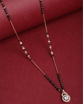 gold-plated beaded mangalsutra