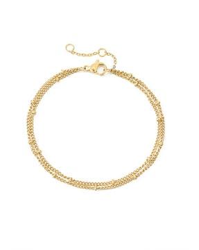 gold-plated bracelet with lobster claw closure