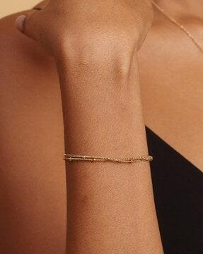 gold-plated bracelet with lobster claw closure