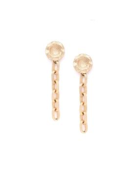 gold plated chain style earrings