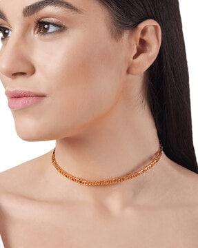 gold plated choker necklace