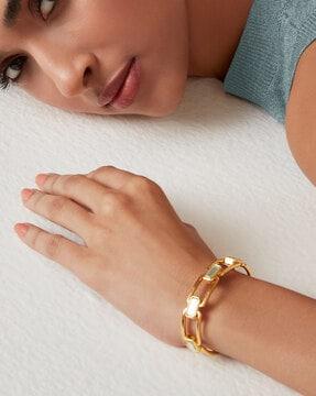 gold-plated cuff bracelet