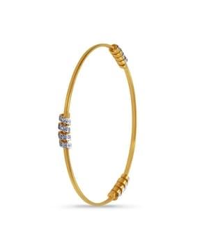 gold-plated diamond bangle