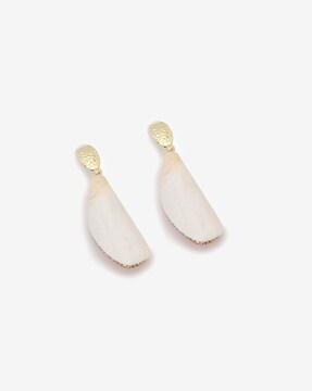 gold-plated drop earrings