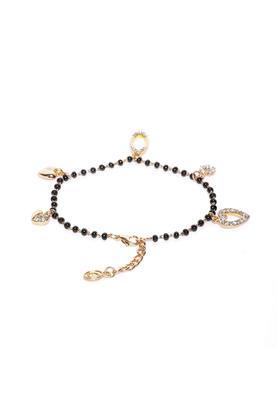 gold plated fashionable mangalsutra bracelet