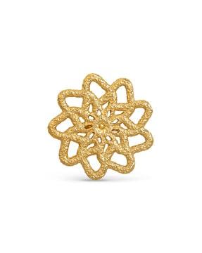 gold-plated flora ring