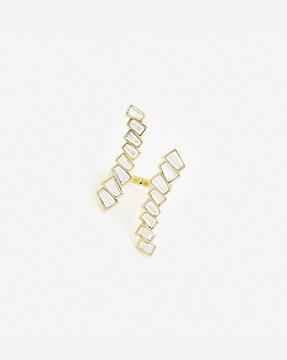 gold-plated front-open coclktail ring