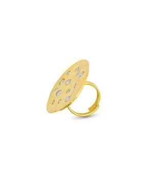 gold-plated glint diamond ring